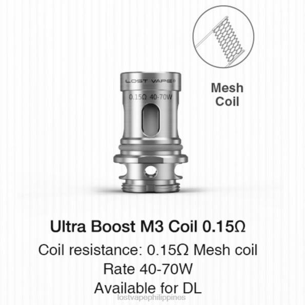 Lost Vape Flavors Philippines - Lost Vape Ultra Boost Coils (5-Pack) M3 V2 0.15ohm 848X348