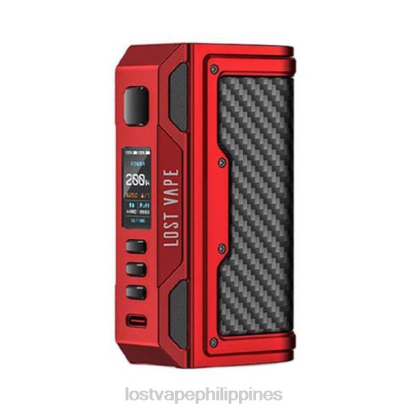 Lost Vape Flavors Philippines - Lost Vape Thelema Quest 200W Mod Matte Red/Carbon Fiber 848X178
